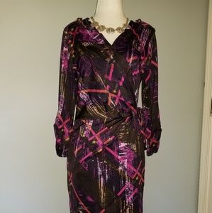 💟 Multi colored wrap dress